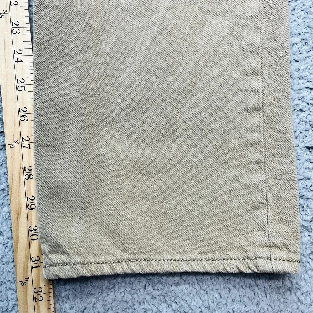Levi's 501 Button Fly Jeans Mens 38x31 Beige Straight‎ Leg Classic Normcore
